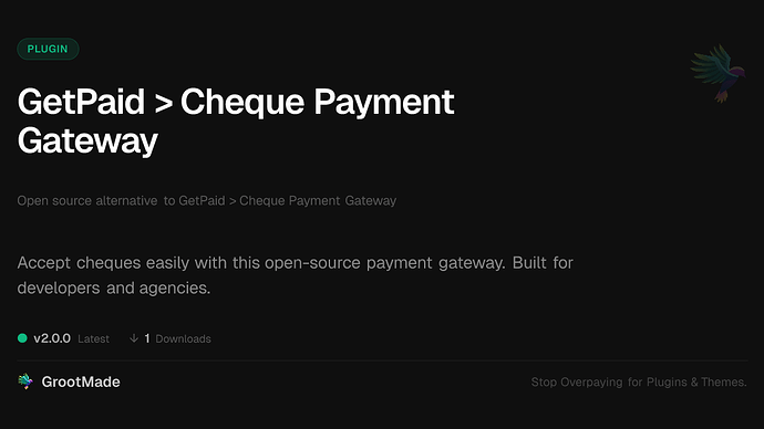 GetPaid > Cheque Payment Gateway