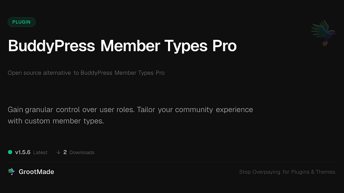 BuddyPress Member Types Pro