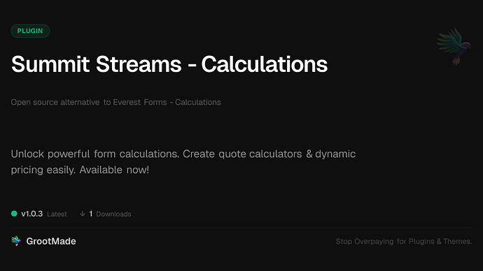 Summit Streams - Calculations