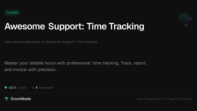 Awesome Support: Time Tracking