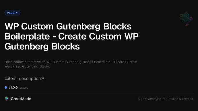 WP Custom Gutenberg Blocks Boilerplate - Create Custom WP Gutenberg Blocks