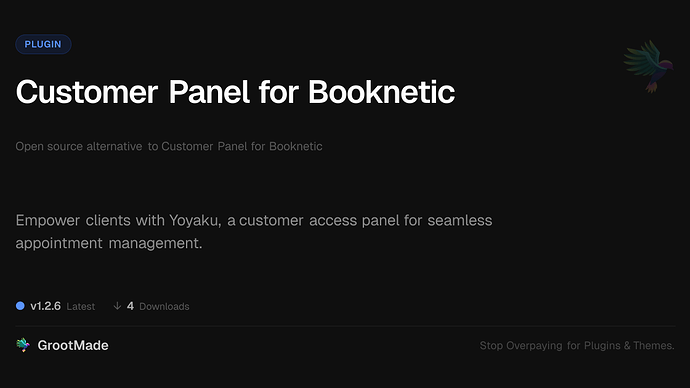 Customer Panel for Booknetic