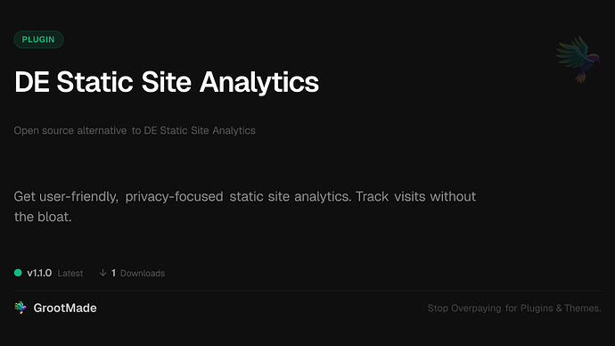 DE Static Site Analytics