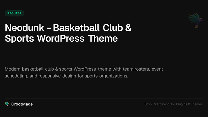 Neodunk - Basketball Club & Sports WordPress Theme