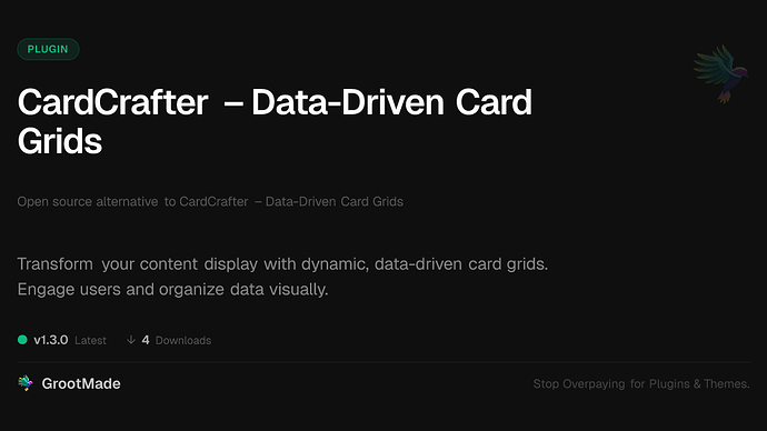 CardCrafter – Data-Driven Card Grids
