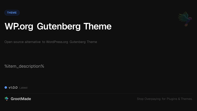 WP.org Gutenberg Theme