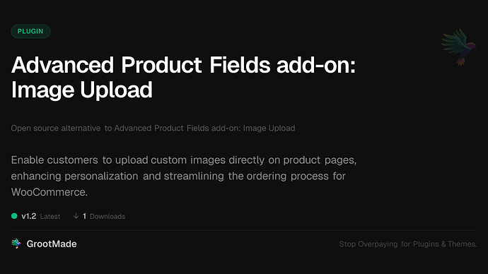 Advanced Product Fields add-on: Image Upload