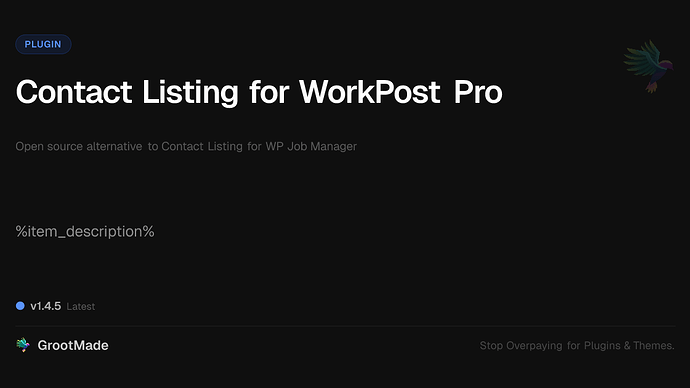 Contact Listing for WorkPost Pro
