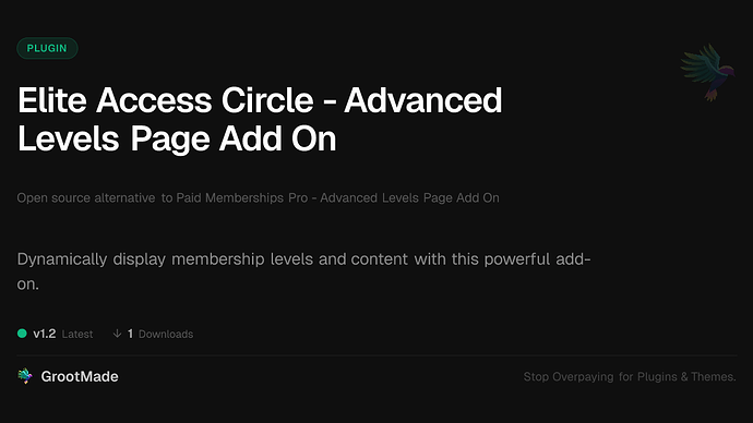 Elite Access Circle - Advanced Levels Page Add On