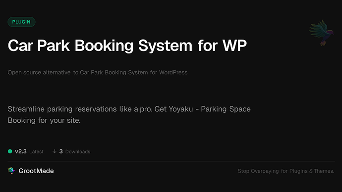 Car Park Booking System for WP