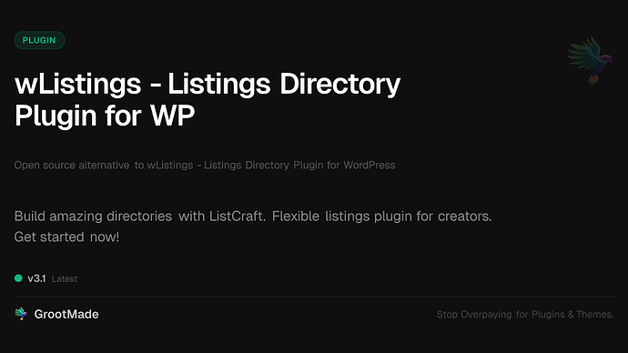 wListings - Listings Directory Plugin for WP