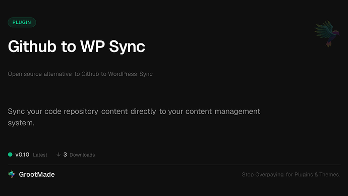 Github to WP Sync