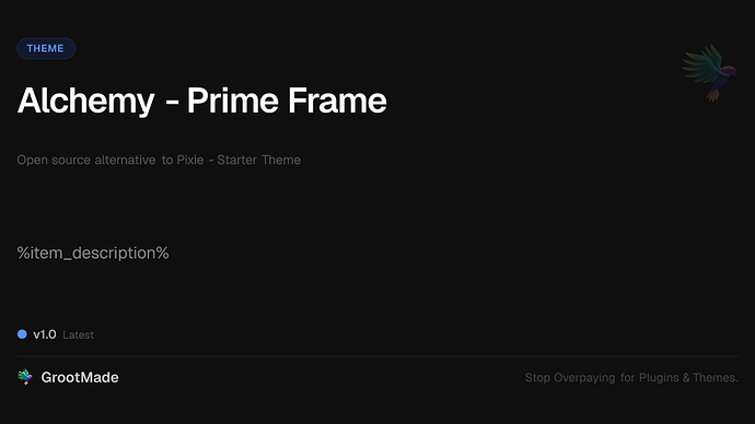 Alchemy - Prime Frame