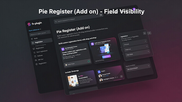 Pie Register (Add on) - Field Visibility