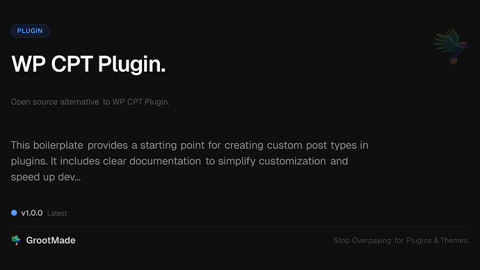 WP CPT Plugin.