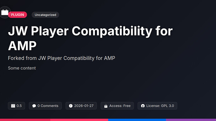 JW Player Compatibility for AMP