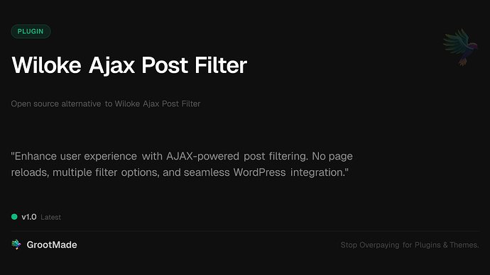 Wiloke Ajax Post Filter