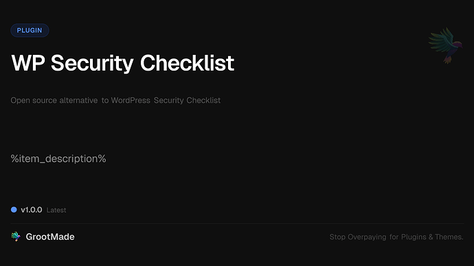 WP Security Checklist