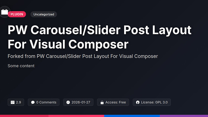 PW Carousel/Slider Post Layout For Visual Composer
