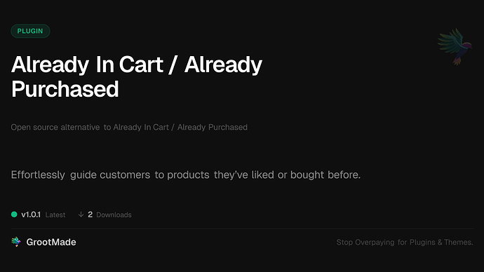 Already In Cart / Already Purchased