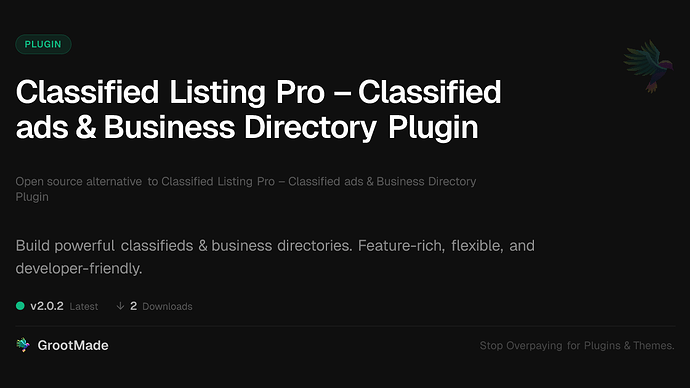 Classified Listing Pro – Classified ads & Business Directory Plugin
