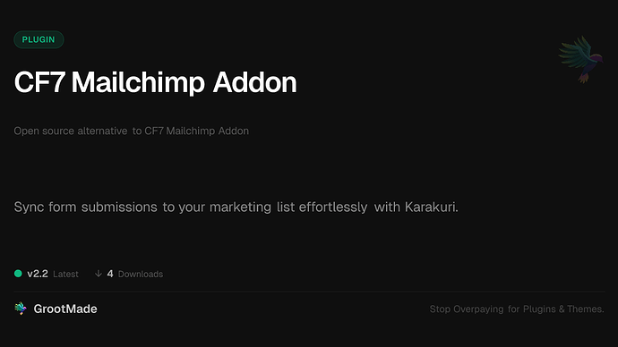 CF7 Mailchimp Addon