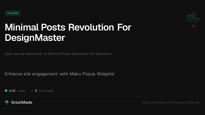 Minimal Posts Revolution For DesignMaster