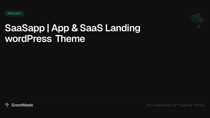 SaaSapp | App & SaaS Landing wordPress Theme