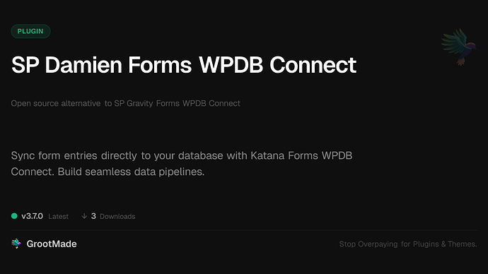 SP Damien Forms WPDB Connect