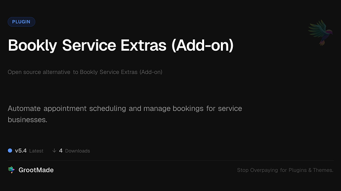 Bookly Service Extras (Add-on)