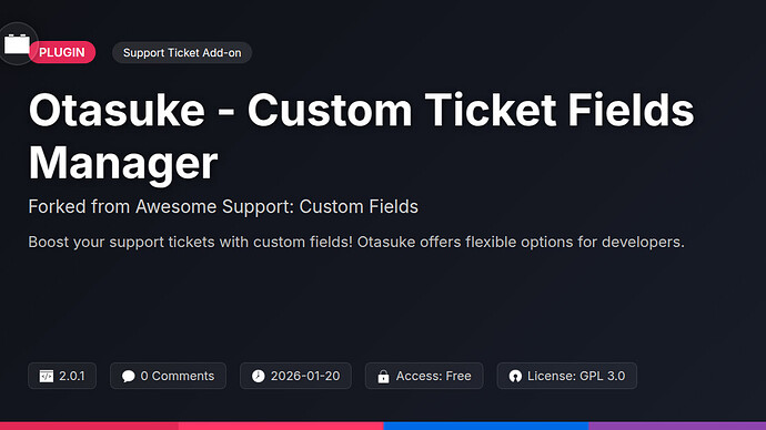 Awesome Support: Custom Fields