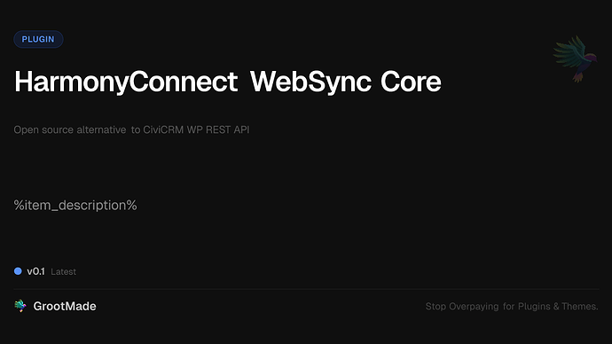 HarmonyConnect WebSync Core