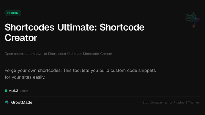 Shortcodes Ultimate: Shortcode Creator