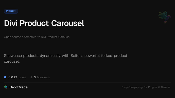 Divi Product Carousel