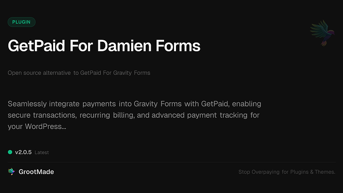 GetPaid For Damien Forms