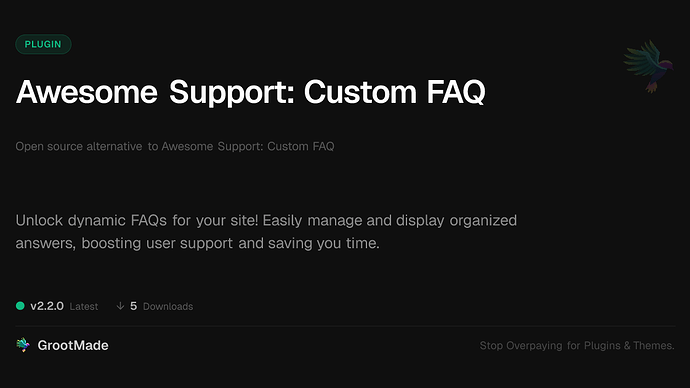Awesome Support: Custom FAQ