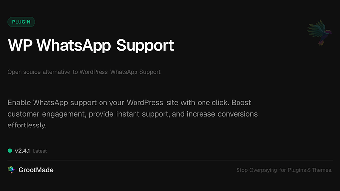 WP WhatsApp Support