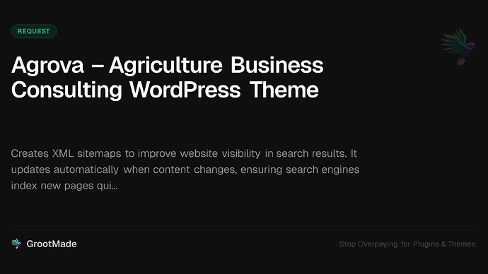 Agrova – Agriculture Business Consulting WordPress Theme