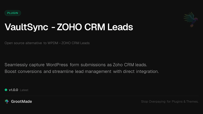 VaultSync - ZOHO CRM Leads