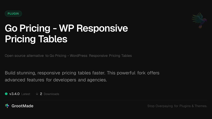 Go Pricing - WP Responsive Pricing Tables