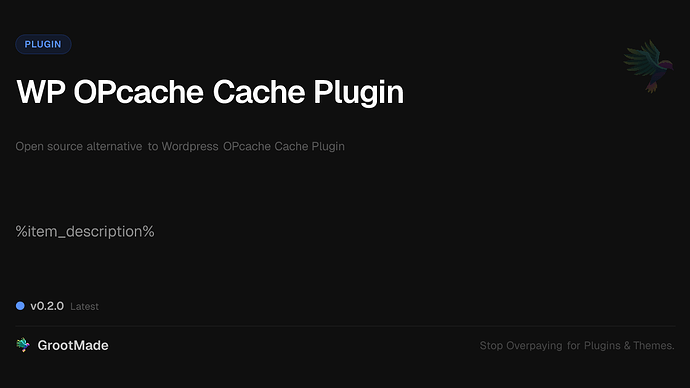 WP OPcache Cache Plugin