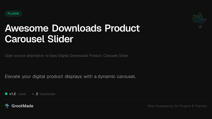 Awesome Downloads Product Carousel Slider
