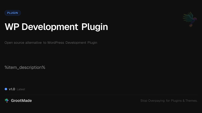 WP Development Plugin