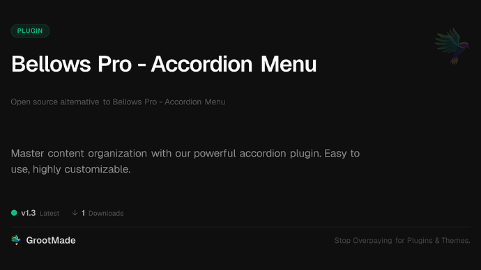 Bellows Pro - Accordion Menu