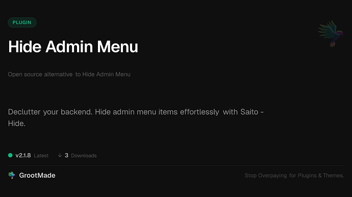 Hide Admin Menu