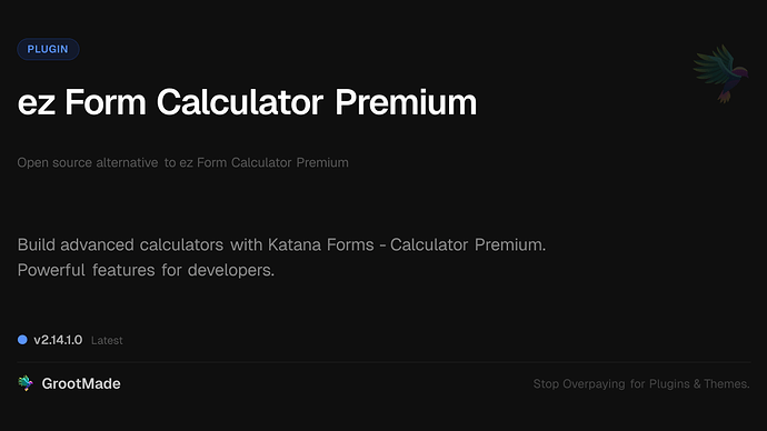 ez Form Calculator Premium