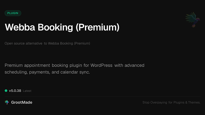 Webba Booking (Premium)