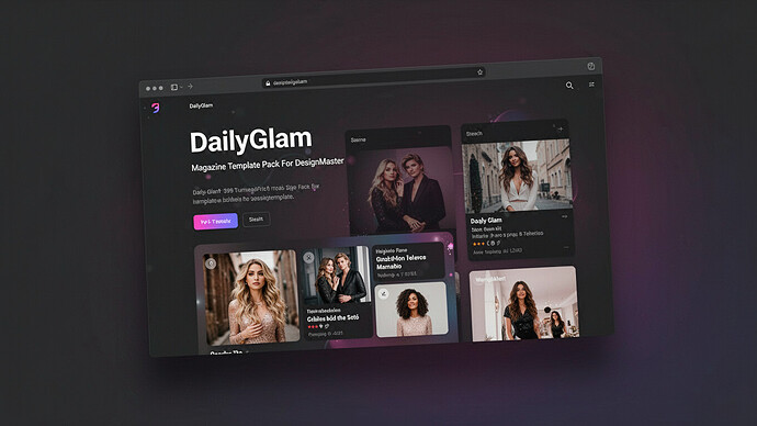 DailyGlam - Magazine Template Pack For DesignMaster