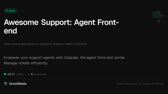 Awesome Support: Agent Front-end