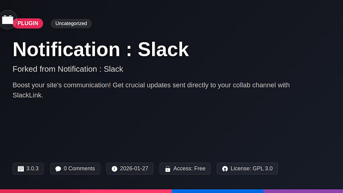 Notification : Slack